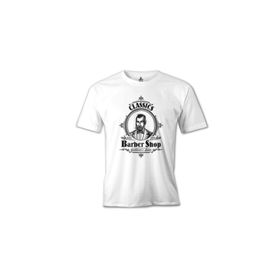 Lord T-Shirt MB-978 Barber Shop Beyaz Erkek T-Shirt