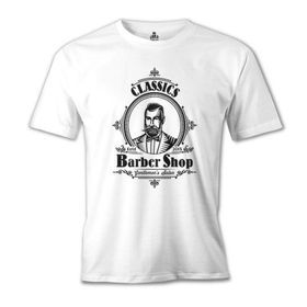 Lord T-Shirt MB-978 Barber Shop Beyaz Erkek T-Shirt
