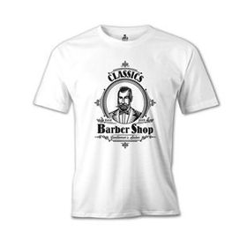 Lord T-Shirt MB-978 Barber Shop Beyaz Erkek T-Shirt