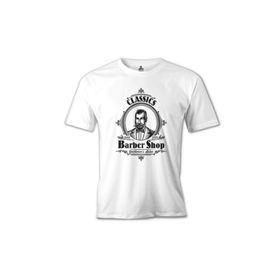 Lord T-Shirt MB-978 Barber Shop Beyaz Erkek T-Shirt
