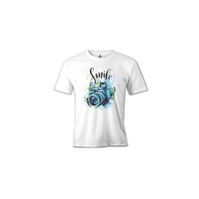 Lord T-Shirt MB-979 Kamera Fotoğraf Beyaz Erkek T-Shirt