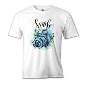 Lord T-Shirt MB-979 Kamera Fotoğraf Beyaz Erkek T-Shirt