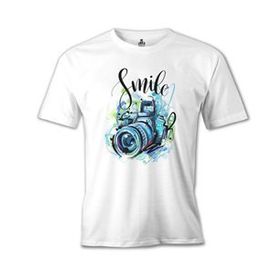 Lord T-Shirt MB-979 Kamera Fotoğraf Beyaz Erkek T-Shirt