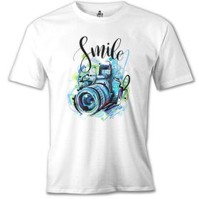 Lord T-Shirt MB-979 Kamera Fotoğraf Beyaz Erkek T-Shirt