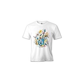 Lord T-Shirt MB-988 Gitar Kandinsky Beyaz Erkek T-Shirt