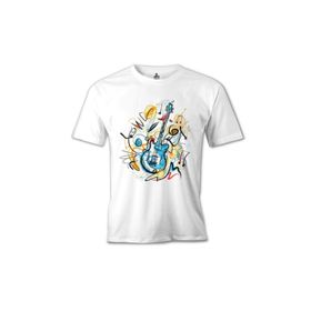 Lord T-Shirt MB-988 Gitar Kandinsky Beyaz Erkek T-Shirt