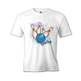 Lord T-Shirt MB-994 Bowling Atış Beyaz Erkek T-Shirt