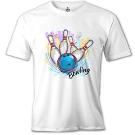 Lord T-Shirt MB-994 Bowling Atış Beyaz Erkek T-Shirt