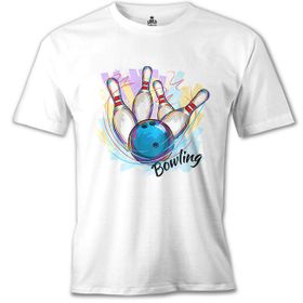Lord T-Shirt MB-994 Bowling Atış Beyaz Erkek T-Shirt