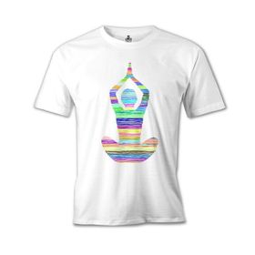 Lord T-Shirt MB-995 Yoga Lines Beyaz Erkek T-Shirt