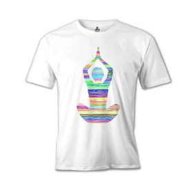 Lord T-Shirt MB-995 Yoga Lines Beyaz Erkek T-Shirt