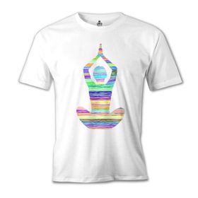 Lord T-Shirt MB-995 Yoga Lines Beyaz Erkek T-Shirt