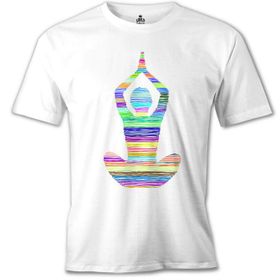Lord T-Shirt MB-995 Yoga Lines Beyaz Erkek T-Shirt