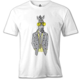 Lord T-Shirt MB-996 Zebra Potikare Beyaz Erkek T-Shirt