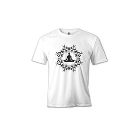 Lord T-Shirt MB-997 Yoga Meditasyon Beyaz Erkek T-Shirt