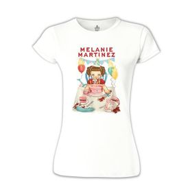Lord T-Shirt Melanie Martinez Party Beyaz Kadın T-shirt