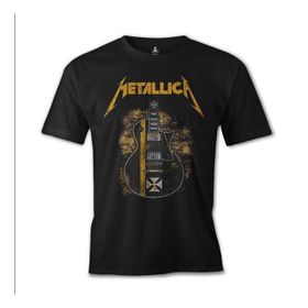 Lord T-Shirt Metallica - Guitar in Sand Siyah Erkek T-shirt