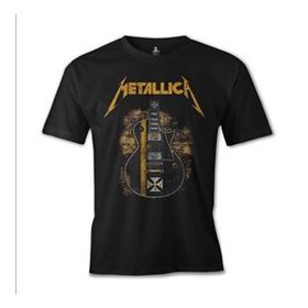 Lord T-Shirt Metallica - Guitar in Sand Siyah Erkek T-shirt