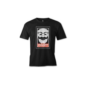 Lord T-Shirt Mr. Robot - Fsociety Logo Siyah Erkek T-shirt