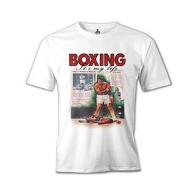 Lord T-Shirt Muhammad Ali - My Life Beyaz Erkek T-shirt