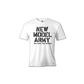 Lord T-Shirt New Model Army - We Love the World Beyaz Erkek T-shirt