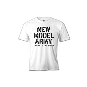 Lord T-Shirt New Model Army - We Love the World Beyaz Erkek T-shirt