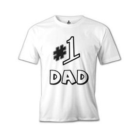 Lord T-Shirt Number 1 Dad Beyaz Erkek T-shirt