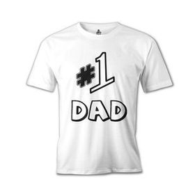 Lord T-Shirt Number 1 Dad Beyaz Erkek T-shirt