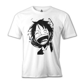 Lord T-Shirt One Piece - Luffy Laugh Beyaz Erkek T-shirt