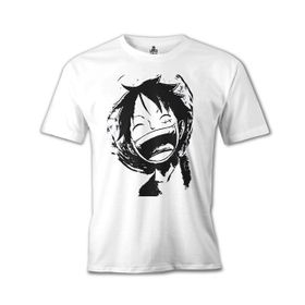 Lord T-Shirt One Piece - Luffy Laugh Beyaz Erkek T-shirt