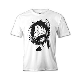 Lord T-Shirt One Piece - Luffy Laugh Beyaz Erkek T-shirt