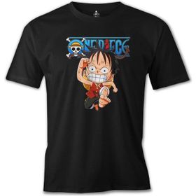 Lord T-Shirt One Piece Luffy Run Siyah Erkek Çocuk T-shirt