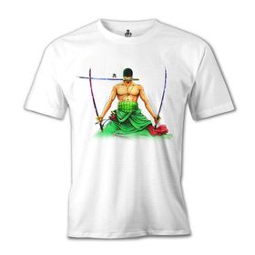 Lord T-Shirt One Piece - Roronoa Zoro Kılıç Beyaz Erkek T-shirt