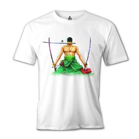 Lord T-Shirt One Piece - Roronoa Zoro Kılıç Beyaz Erkek T-shirt