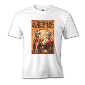 Lord T-Shirt One Piece Smile Beyaz Erkek T-Shirt