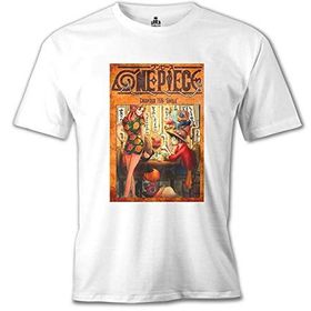 Lord T-Shirt One Piece Smile Beyaz Erkek T-Shirt