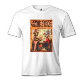 Lord T-Shirt One Piece Smile Beyaz Erkek T-Shirt