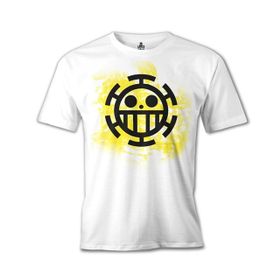 Lord T-Shirt One Piece - Trafalgar Law Logo Beyaz Erkek T-shirt