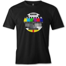 Lord T-Shirt ÖS-254 Siyah Tv No Signal Erkek T-shirt