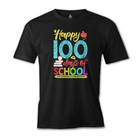 Lord T-Shirt ÖS-479 100 Days Of School - Happy Siyah Erkek T-shirt
