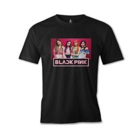 Lord T-Shirt ÖS-489 Black Pink Pink Siyah Erkek T-Shirt