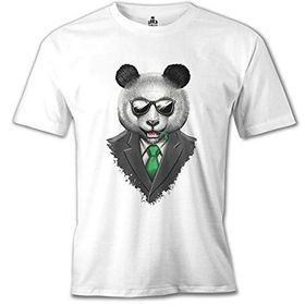 Lord T-Shirt Panda Bamboo Beyaz Erkek T-Shirt