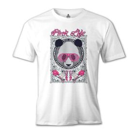 Lord T-Shirt Panda Pembe Beyaz Erkek T-Shirt