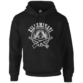 Lord T-shirt PH-1021 Siyah Killuminati Erkek Kapşonlu Sweatshirt