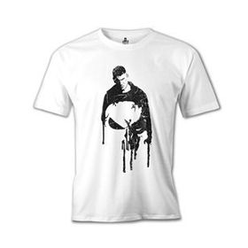 Lord T-Shirt Punisher - Cut Beyaz Erkek T-shirt