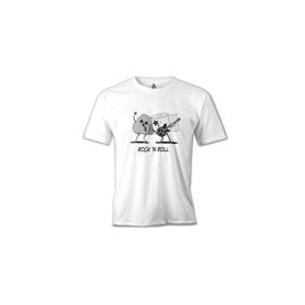 Lord T-Shirt Rock'n Roll Stars Beyaz Erkek T-Shirt