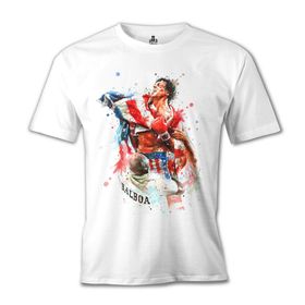 Lord T-Shirt Rocky Balboa - Bayrak Beyaz Erkek T-shirt