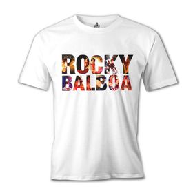 Lord T-Shirt Rocky Balboa - Sylvester Stallone Beyaz Erkek T-shirt
