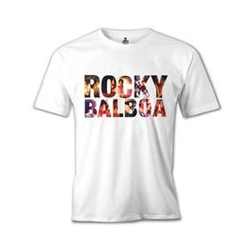 Lord T-Shirt Rocky Balboa - Sylvester Stallone Beyaz Erkek T-shirt