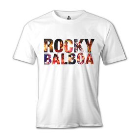 Lord T-Shirt Rocky Balboa - Sylvester Stallone Beyaz Erkek T-shirt